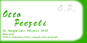otto peczeli business card
